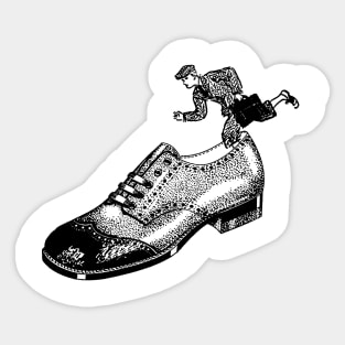 Boy in Big Shoe Sticker